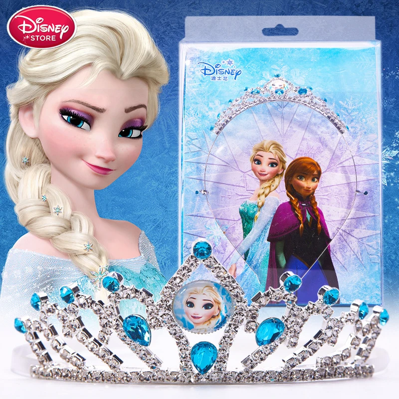 Disney заороженная Эльза корона тиара сердце драгоценность Дисней Принцесса Белоснежка Анна Эльза София Корона набор девочка игрушки комплект для детского макияжа
