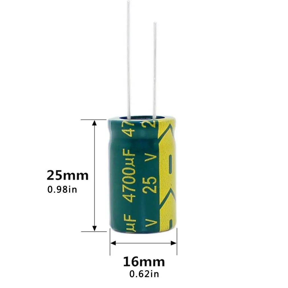 

10PCS 4700UF 25V 16x26mm electrolytic capacitor Electrolytic Capacitors 4700uF 4700mfd 25V +105 Radial