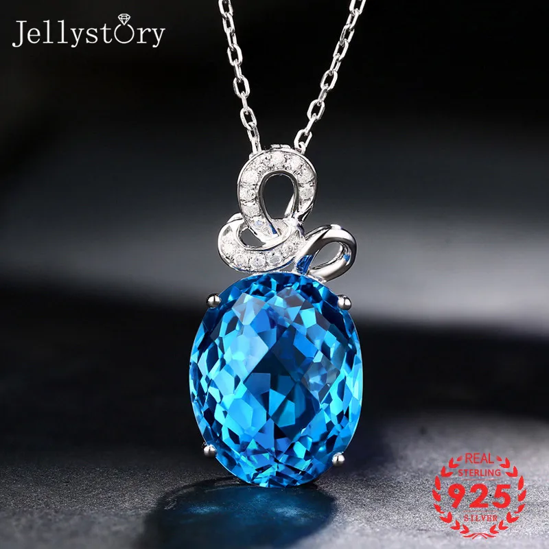 Модные ювелирные изделия Jellystory из серебра 925 пробы ожерелье овальной формы