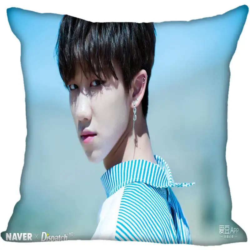 Новинка квадратные шелковые наволочки Kpop с принтом Seventeen сатиновая наволочка для