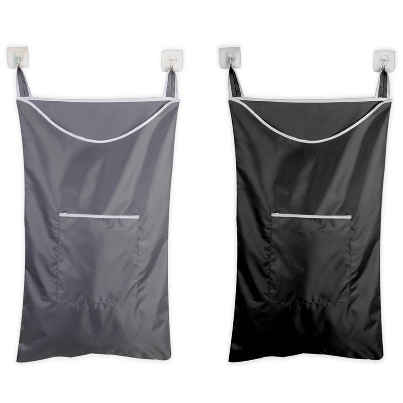 

Space Saving Hanging Laundry Hamper Bag With Free Door Hooks