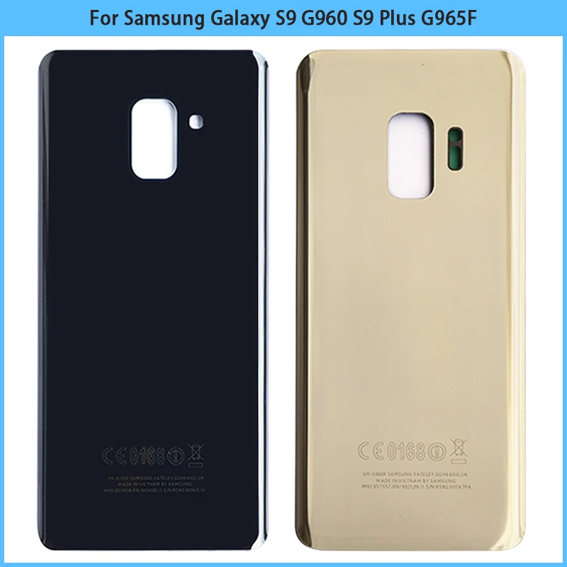 10 шт в упаковке новая S9 G960 задняя крышка корпуса чехол стекло для Samsung Galaxy плюс G965