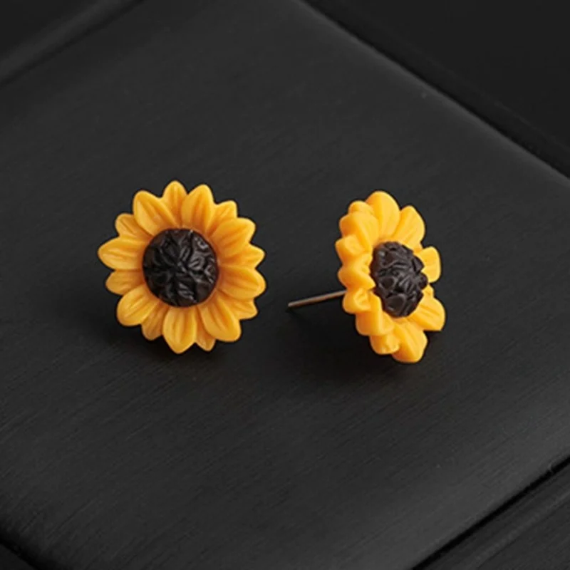 

Exquisite Women Sunflower Flower Studs Earrings Statement Jewelry Gifts