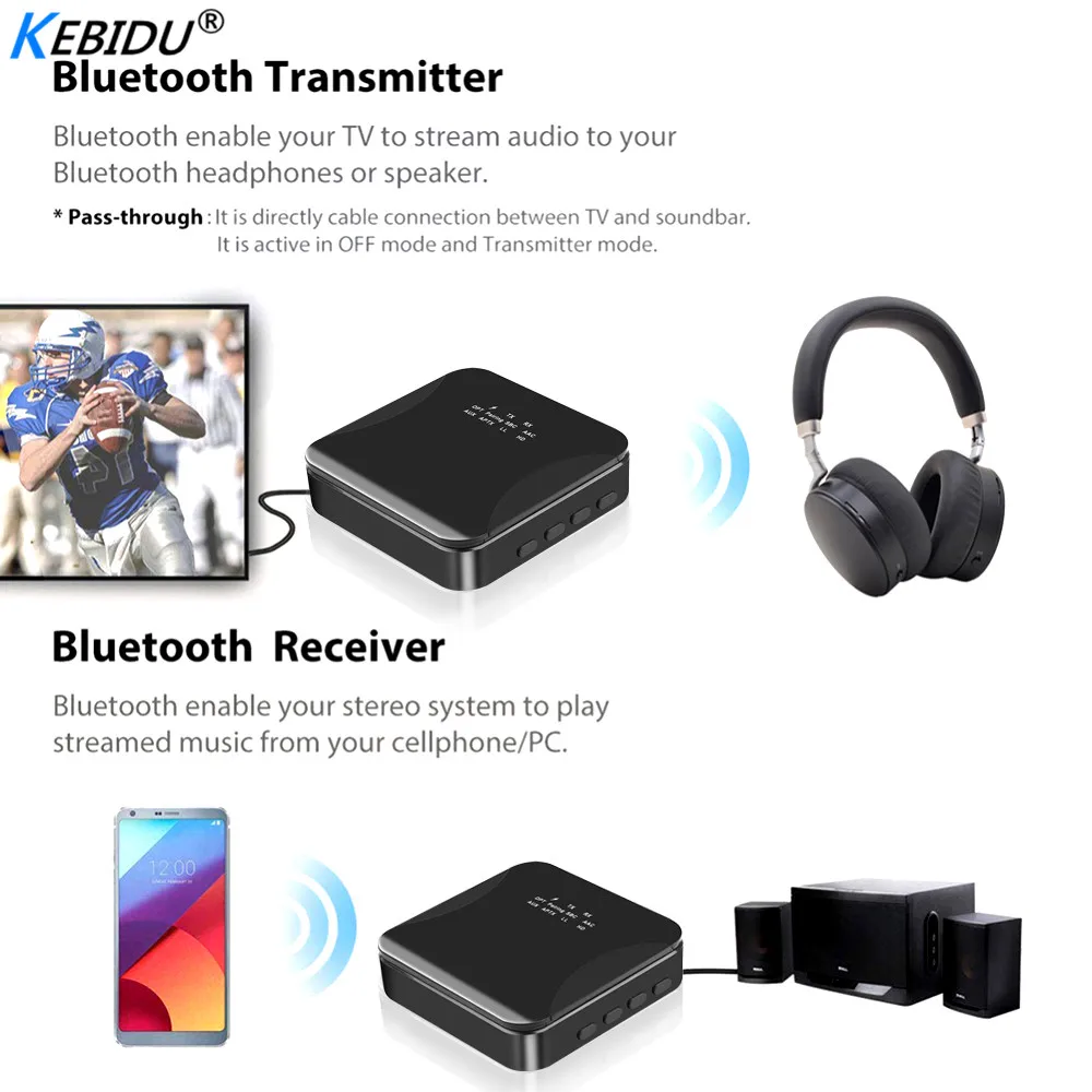Беспроводной музыкальный адаптер APTX HD LL Bt приемник передатчика Bluetooth 5 0 разъем AUX 3