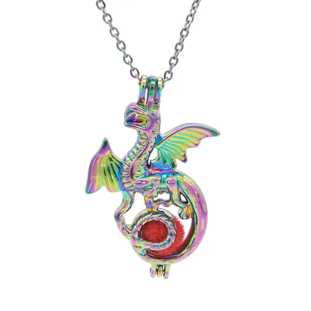 1 шт Многоцветный огненный дракон жемчуг бусина клетки духи эфирное масло