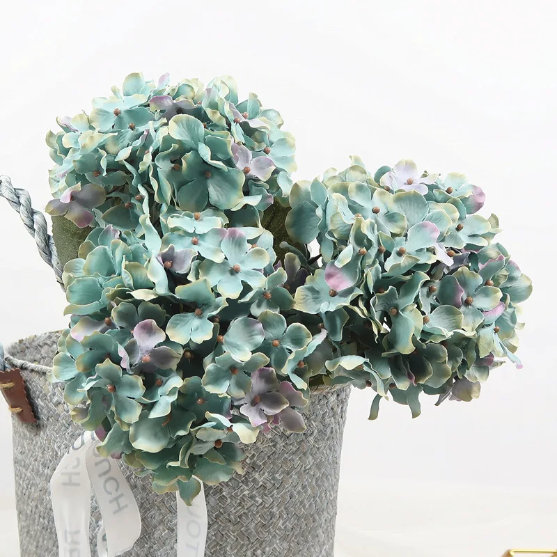 European retro style simulation single 68cm Ziyang big hydrangea home model decoration flower arrangement artificial fake | Дом и сад