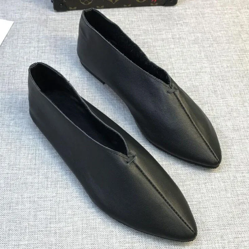 Туфли женские кожаные на плоской подошве брендовые Мягкие Мокасины лоферы