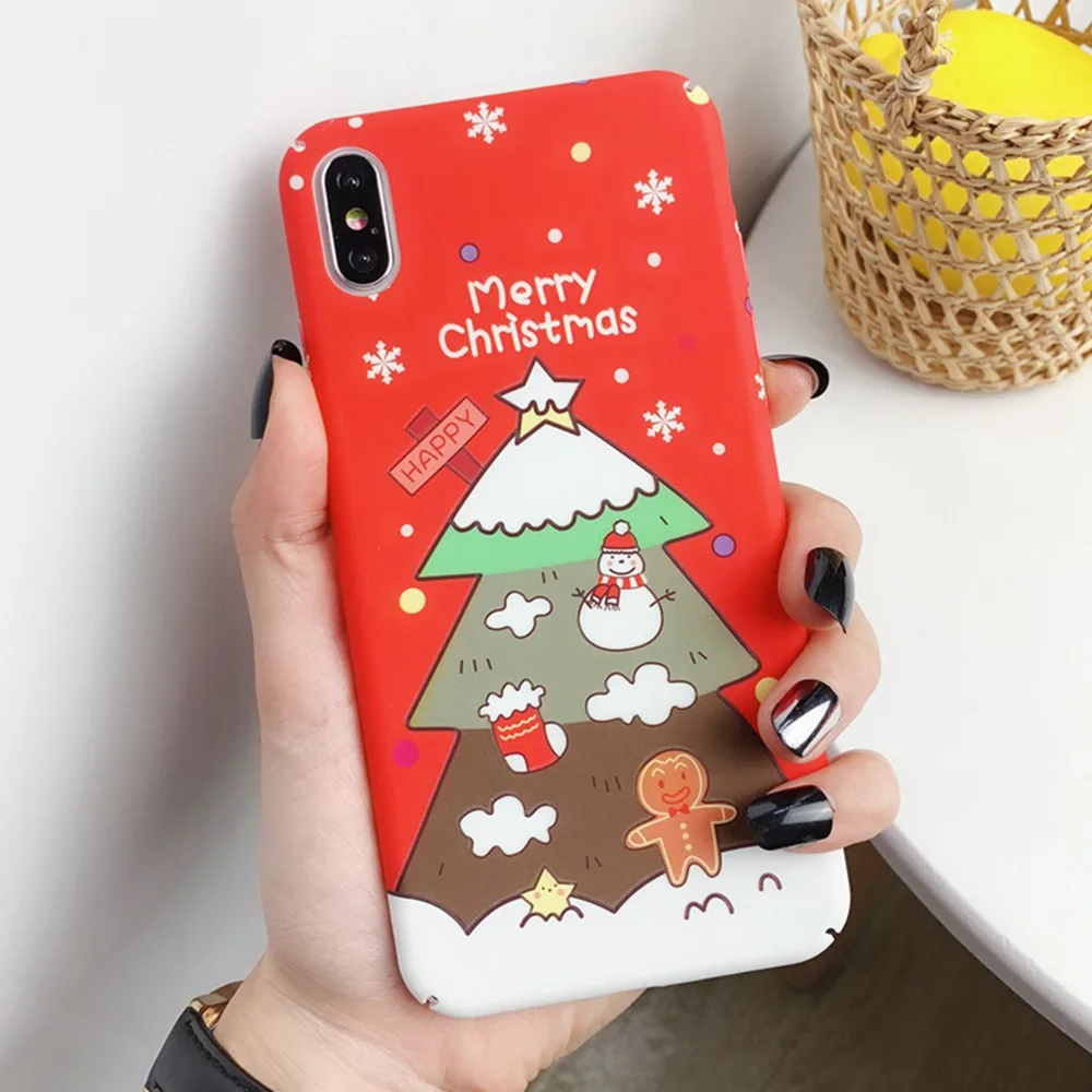 KISSCASE Snow Christmas Phone Case For iPhone XR 7 8 6 6S Plus X XS MAX New Year Luminous Cases XI 11 2019 Back Cover |