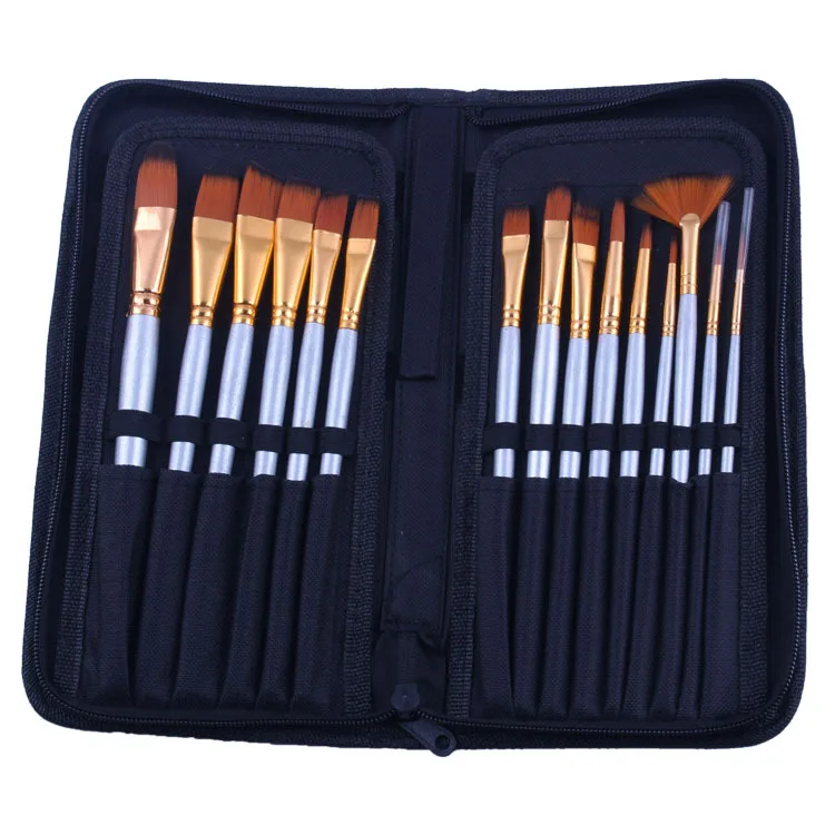 15 шт. набор кистей для рисования акриловая кисть с карандашом школьников