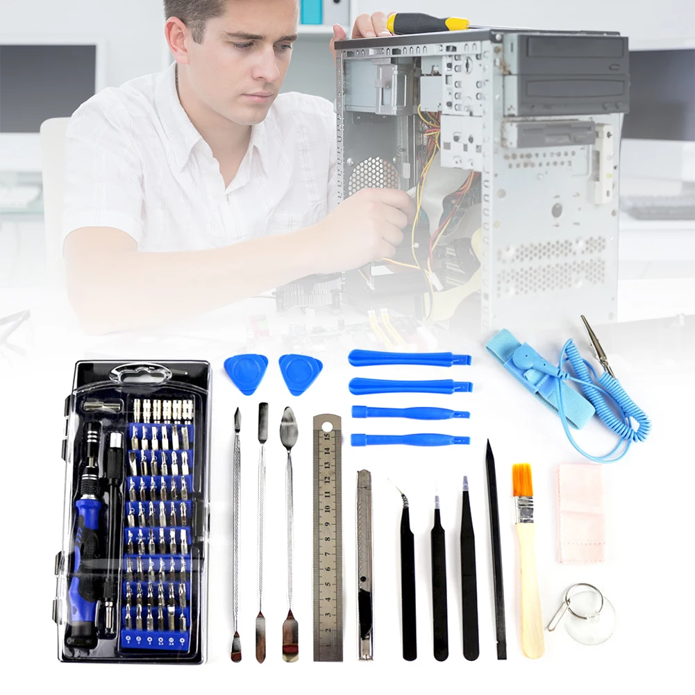 

Precision Screwdriver Set with Magnetic Driver Bits Screwdriver Hand Tool Kit for Phone Tablet Compute Repair Maintenance Tool