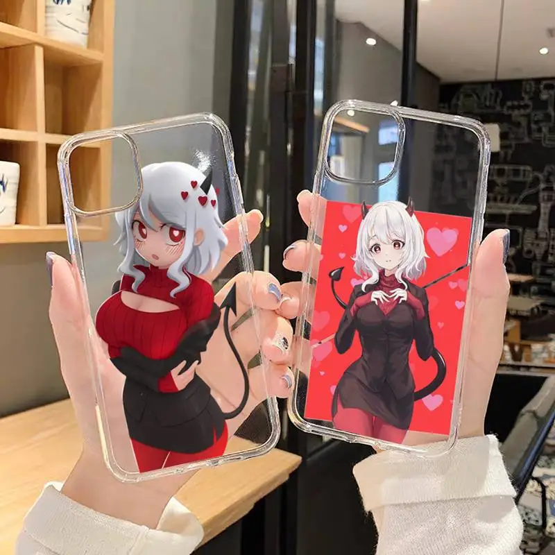 

Cute Cartoon Helltaker Phone Case Transparent soft For iphone 5 5s 5c se 6 6s 7 8 11 12 plus mini x xs xr pro max