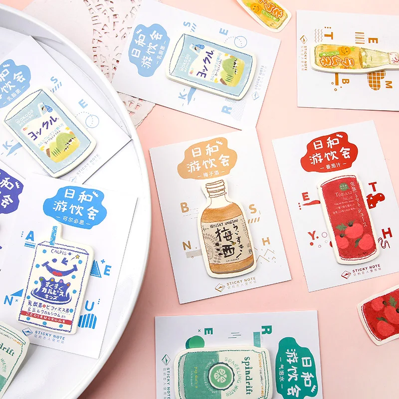 30 листов/подушечек милая тема для молочной бутылки блокнот с клейкой бумажной