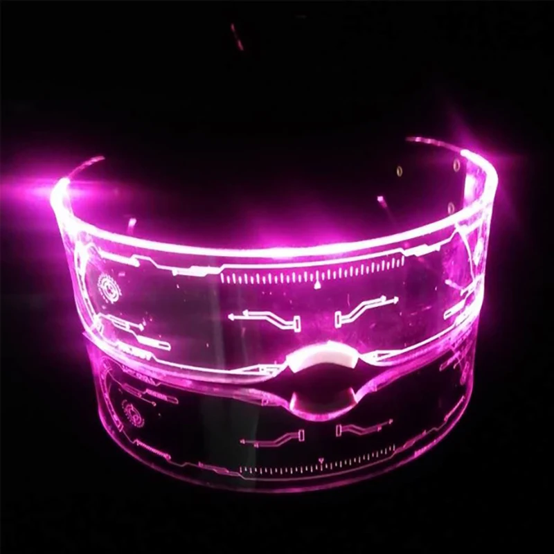 Светодиодный Прохладный красочные светящиеся очки светильник вверх козырек