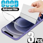 Гидрогелевая пленка для iPhone 13 12 11 Pro Max 13 12 mini, защитная пленка для экрана iPhone 8 7 6 6S Plus X XR XS Max, полное покрытие, 3 шт.