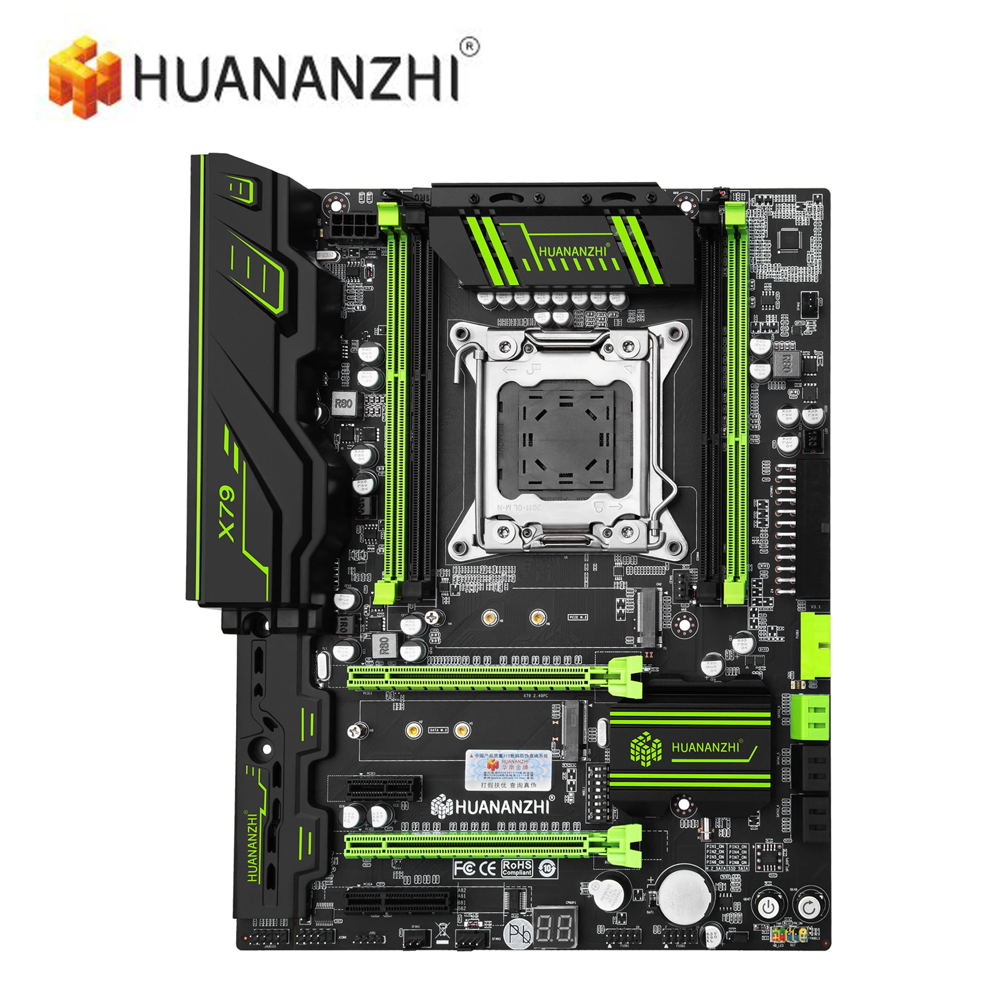 Материнская плата HUANAN golden V2.49 X79 материнская LGA2011 ATX USB 3 0 SATA3 PCI E NVME M.2 SSD порт