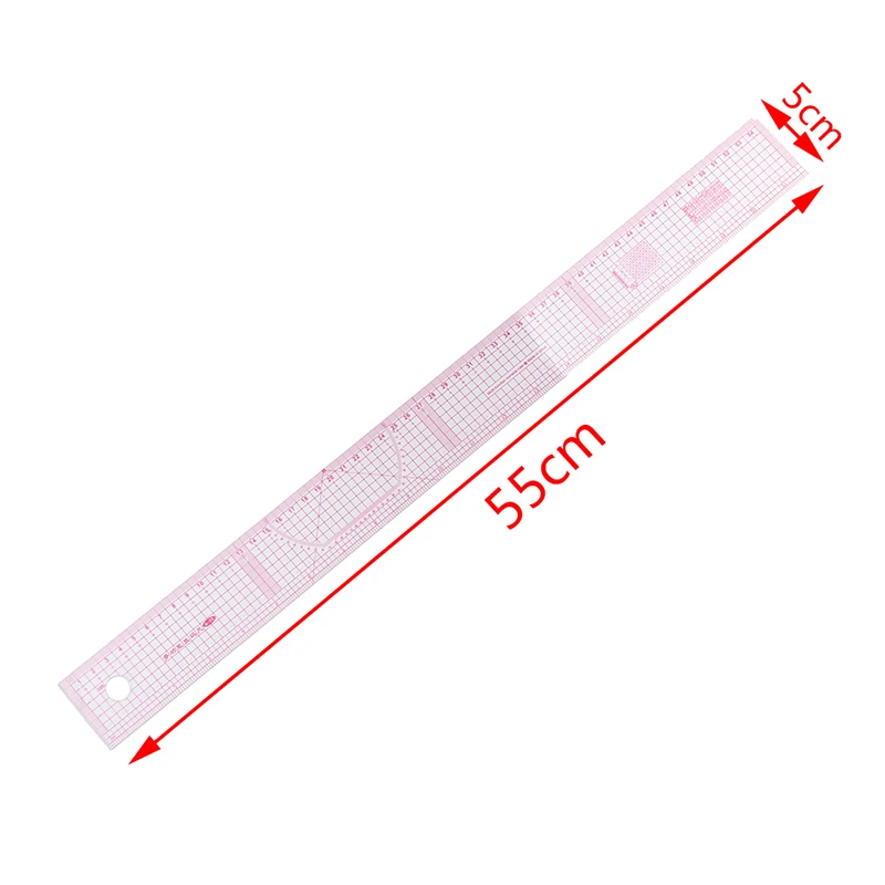 

54 CM Plastic Sewing Tailor Shared Double Side Metric Straight Ruler Transparent Yardstick Patchwork Cloth Cutting Rulers