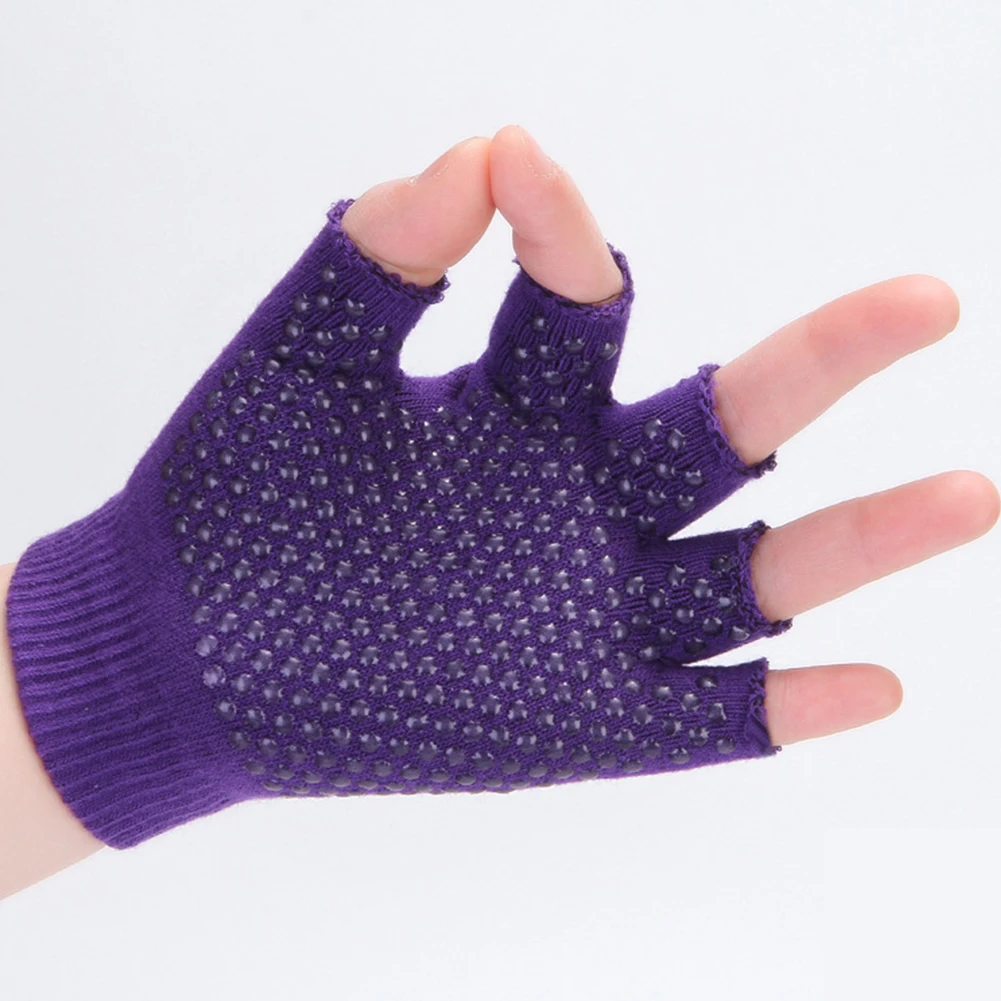 Осенне-зимние хлопковые перчатки унисекс в горошек гелевые для пальцев