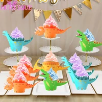 dinosaur theme birthday party cake decoration paper cup insert card disposable cake decoration supplies cartoon cake cup
