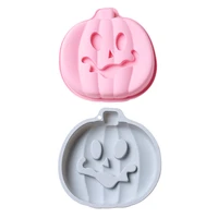 halloween silicone stencils pumpkin face cake baking pan casting die soft puddings template for diy craft 8 3inch b88