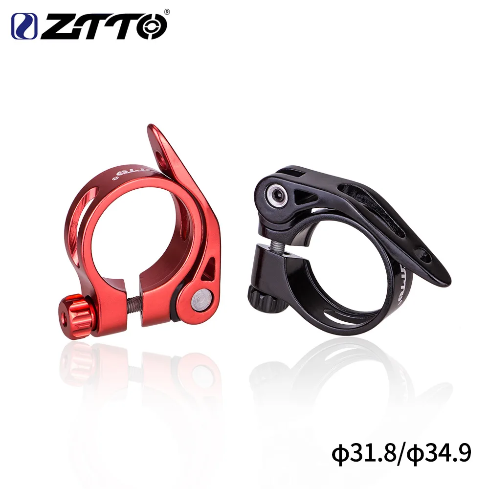 

ZTTO bicycle seat tube clamp road bike seat tube clamp aluminum alloy quick release seat rod clamp ring accessories 31.8 34.9
