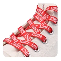weiou new fantastic printing shoelace with letter force sneaker sports shoe laces 7mm width black white red colored shoestring