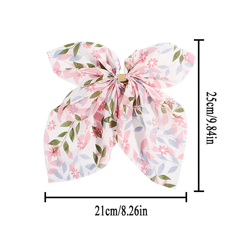 Популярные заколки для волос с большим бантом и принтом Женская резинка зажим