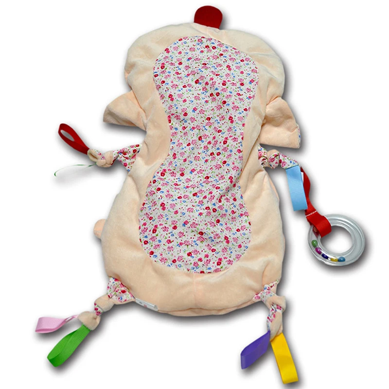 

2021 New Cartoon Baby Animal Stuffed Plush Toys Pacify Dolls Newborn Hand Puppet Early Puzzle Children Toys 4 Styles