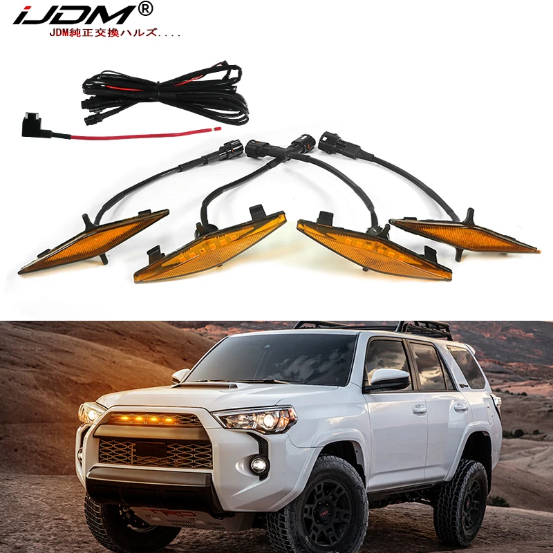 IJDM Янтарная передняя решетка освещения для Toyota 4runner TRD Pro 2014-2019 включая SR5 off-road Limited
