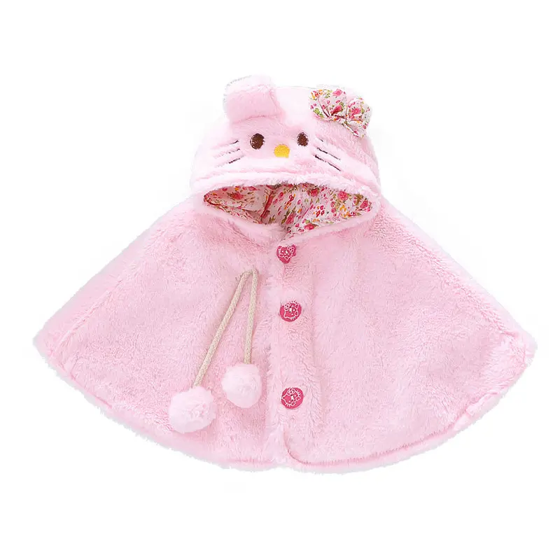 Русский на осень для маленьких девочек кашемир мех с отложным воротником и