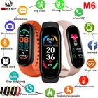 Смарт-часы M6 для мужчин и женщин, детский спортивный фитнес-браслет с пульсометром для IPhone, Redmi, Android, PK, Mi Band 6, Xiaomi, Смарт-часы