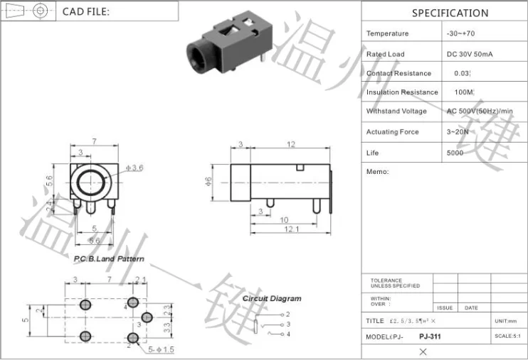 10 шт. шестиконтактный разъем для наушников диаметром 3 5 мм | Строительство и