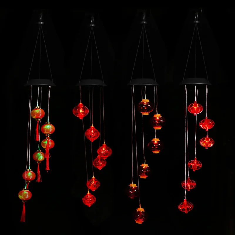 Уличная ветряная лампа на солнечной батарее водонепроницаемая садовая для