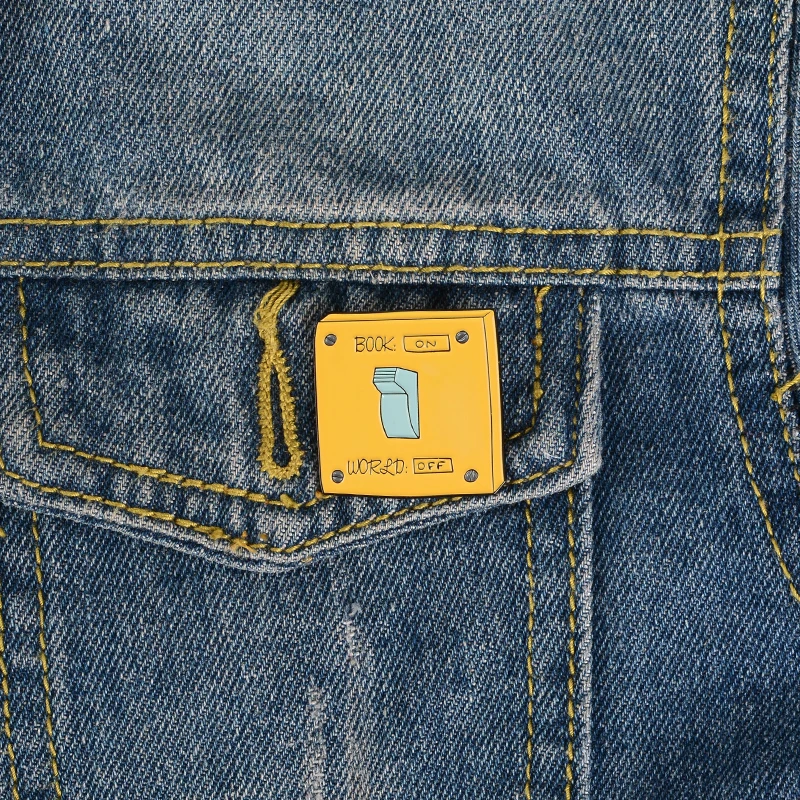 Эмалированная брошь в виде книги с изображением чтения мира значок заколка для