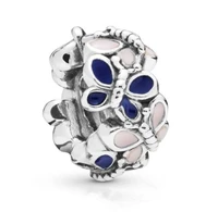genuine 925 sterling silver bead charm butterfly arrangement spacer beads fit pan bracelet necklace diy jewelry