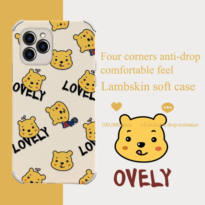 

Charming Little Bear Phone Case For iPhone 11 11pro 11promax Pro Max Liquid Silicone Cover