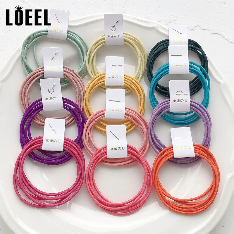 

Резинки для волос женские, однотонные, яркие цвета, 5 шт./лот