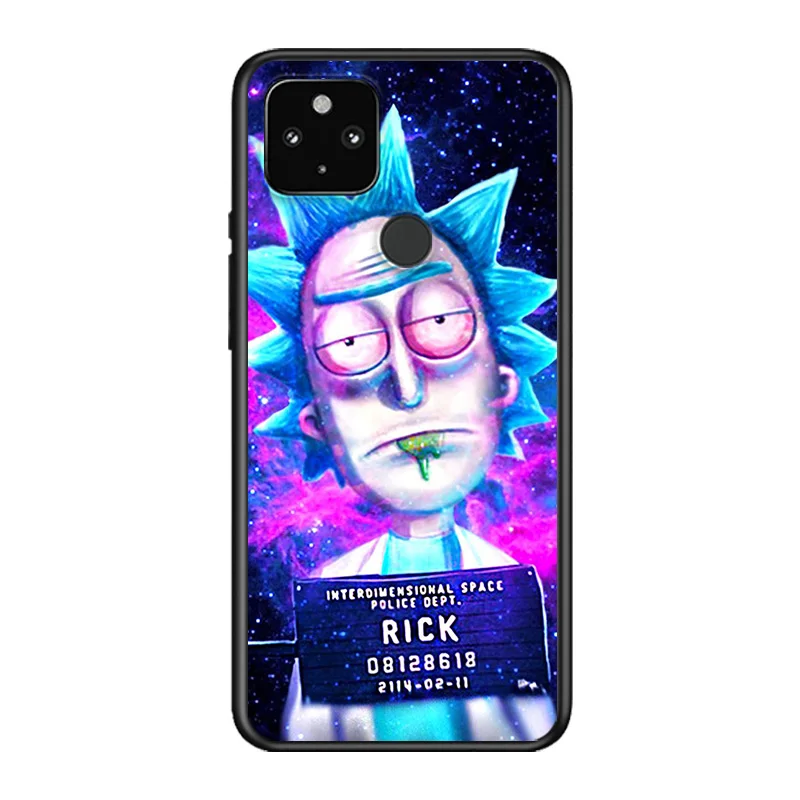 

Hot Anime Rrick Mmorty Soft TPU Silicone Black Cover For Google Pixel 5 4A 5G 4 XL Phone Case