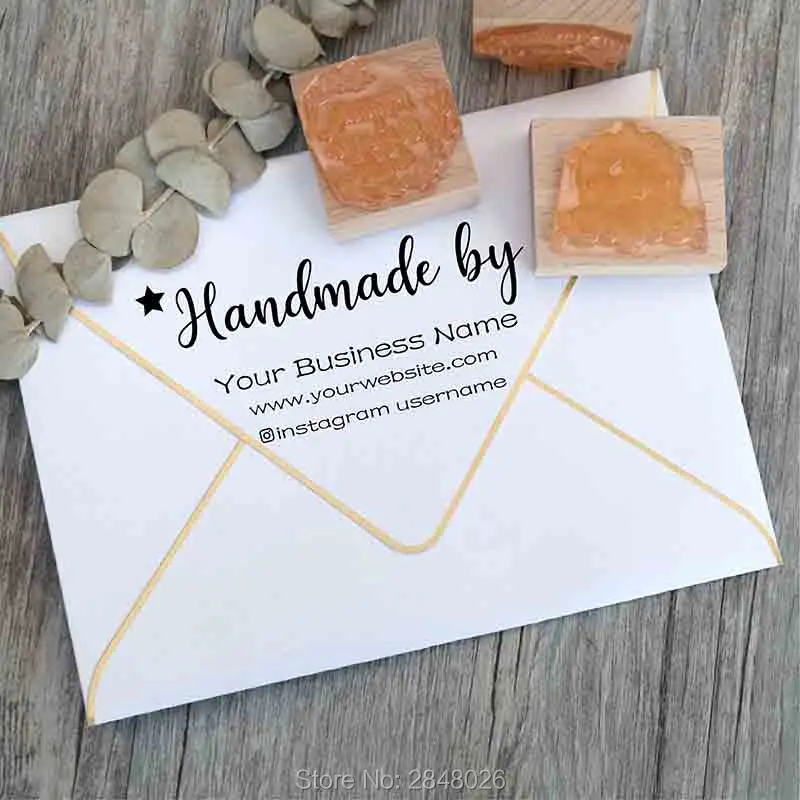 Деревянная резиновая печать ручной работы на заказ для бизнеса самостоятельная