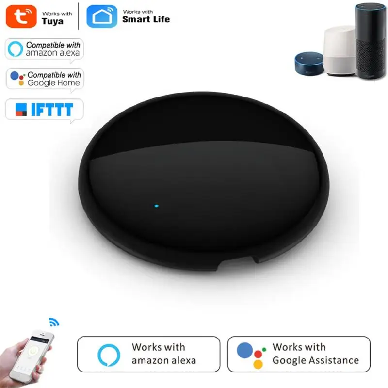 

Tuya WiFi Remote Control Hub Infrared Universal Remote Controller For Air ConditionerTuya Smart Life APP With Alexa Google Home