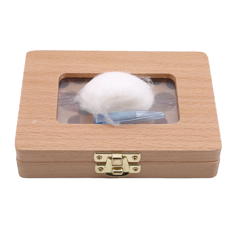 Almacenamiento de dientes de leche, marco de fotos de madera, caja de dientes de leche para pelo Fetal, organizador de Lanugo Umbilical, guardar recuerdos para beb&eacute;s, regalo-3