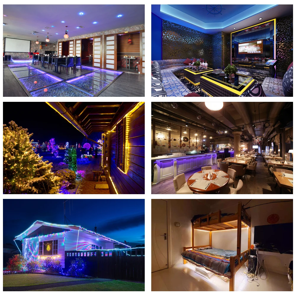 

LED Strips Lights WIFI Tira de Luces Led RGB 5050 SMD 2835 Waterproof Flexible Lamp Tape DC 12V 5M 10M 15M 20M Infrared Control