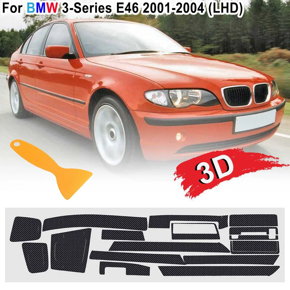 

For BMW 3 Series E46 2001-2004 Car Stickers Inner Interior Scraper Replacement Decals Accessories Durable