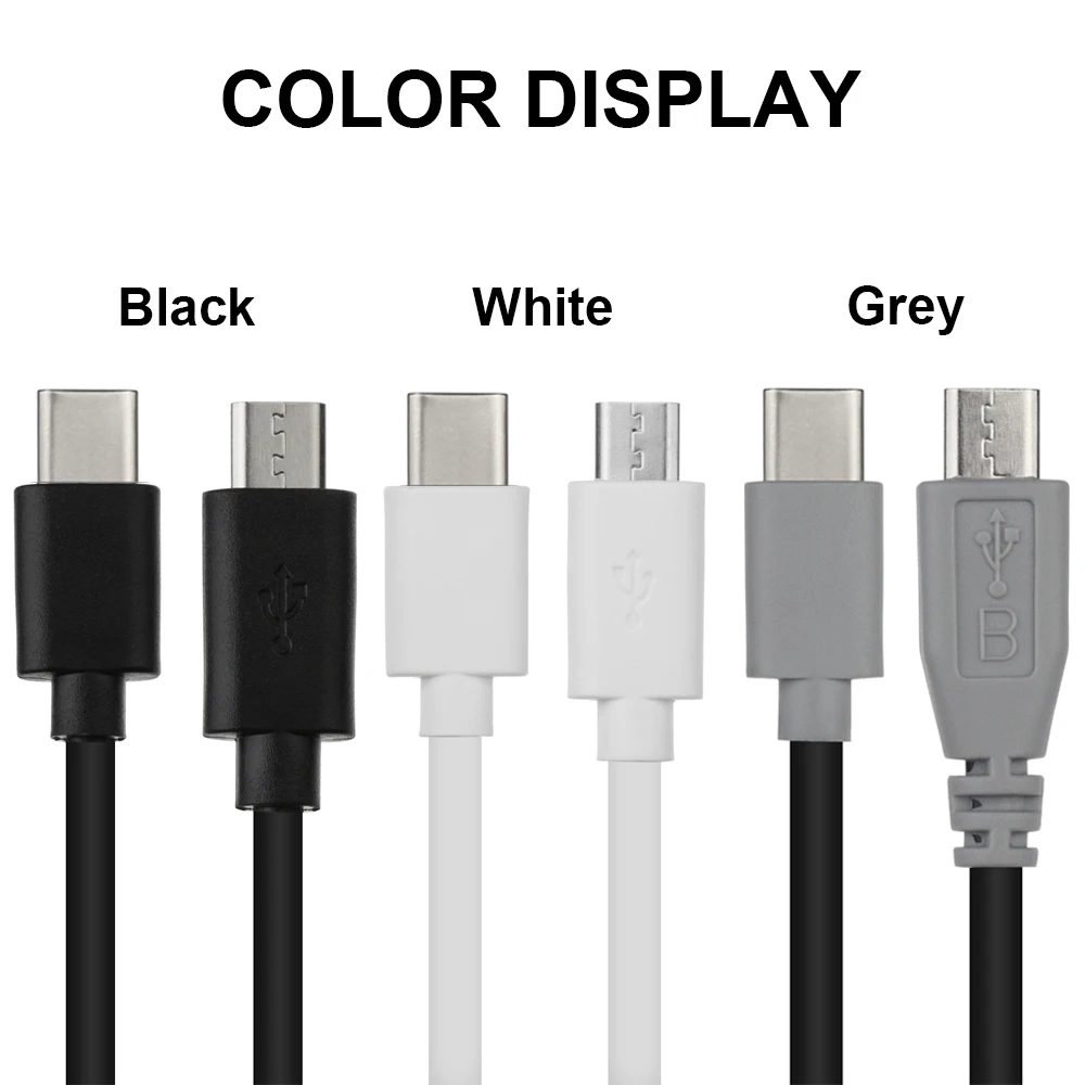 

25cm 50cm 100cm Micro USB to Type-C Cable Data Sync Charging Cable OTG Adapter Connector Cord For Android Mobile Phone MacBook