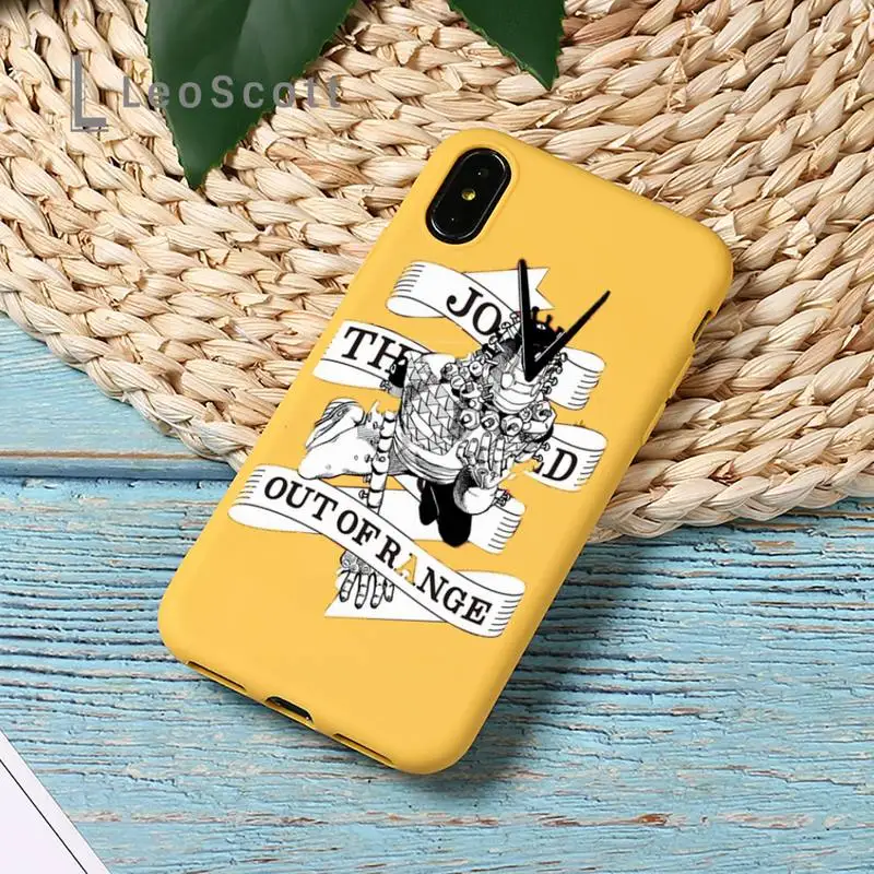 

JOJO'S BIZARRE ADVENTURE JoJo Anime Phone Case Candy Color for iPhone 11 12 pro XS MAX 8 7 6 6S Plus X SE 2020 XR