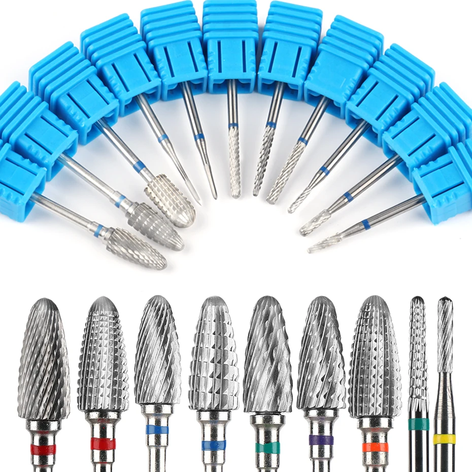 Серебряная сварная Вольфрамовая фреза для ногтей 30 типов пламенная педикюра