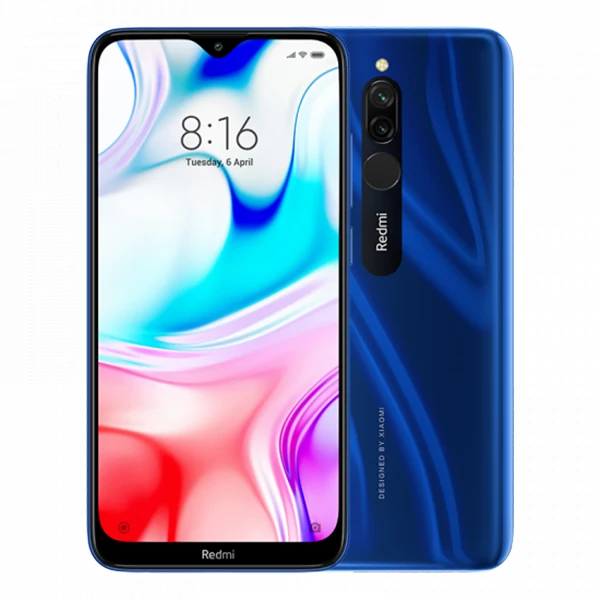 Blue New Global Version Xiaomi Redmi 8 4GB RAM 64GB ROM Mobile Phone Snapdragon 439 Octa Core 12MP Dual Camera 6.26" 5000mAh Battery - Цвет: Blue