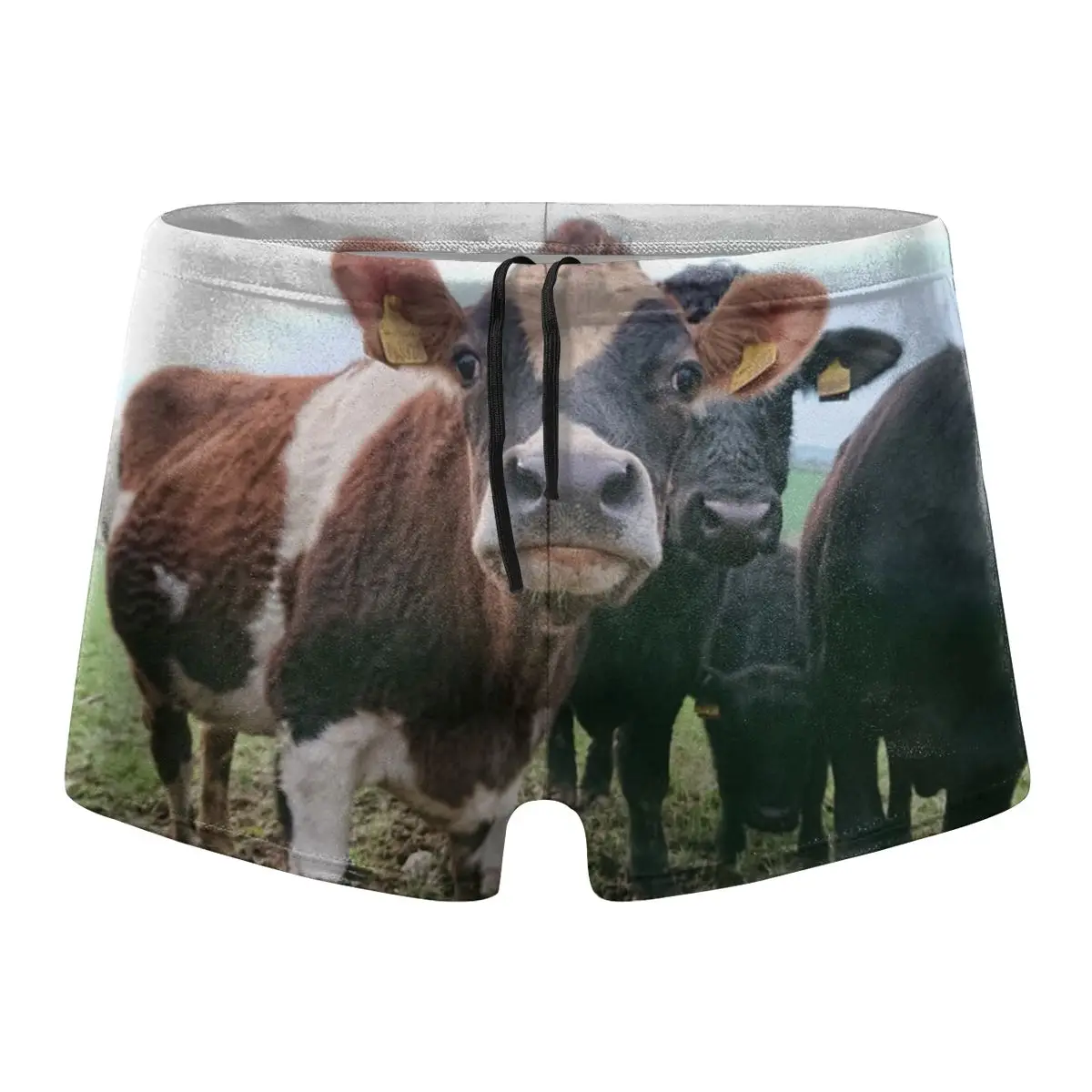 

Cow Hot sell swimming Trunks Men's Boxers Beach shorts Hi-Q Swimwear with Pocket trunks Sexy Hot springs Sports suit Men