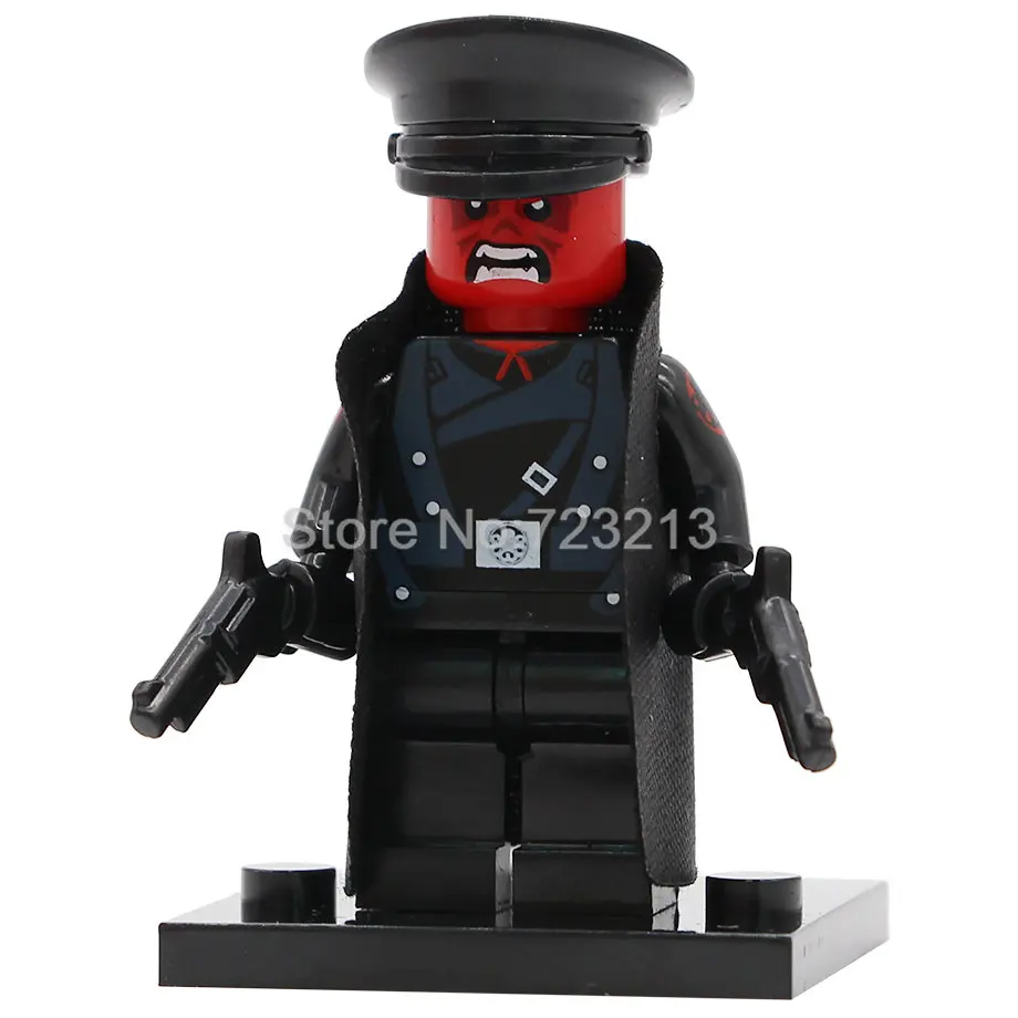 Red Skull Супер герой леди Сиф Тор HelaValkyrja фигура Брюс Баннер берсеркер мандарин красный череп строительные блоки одиночные игрушки - Цвет: Red Skull