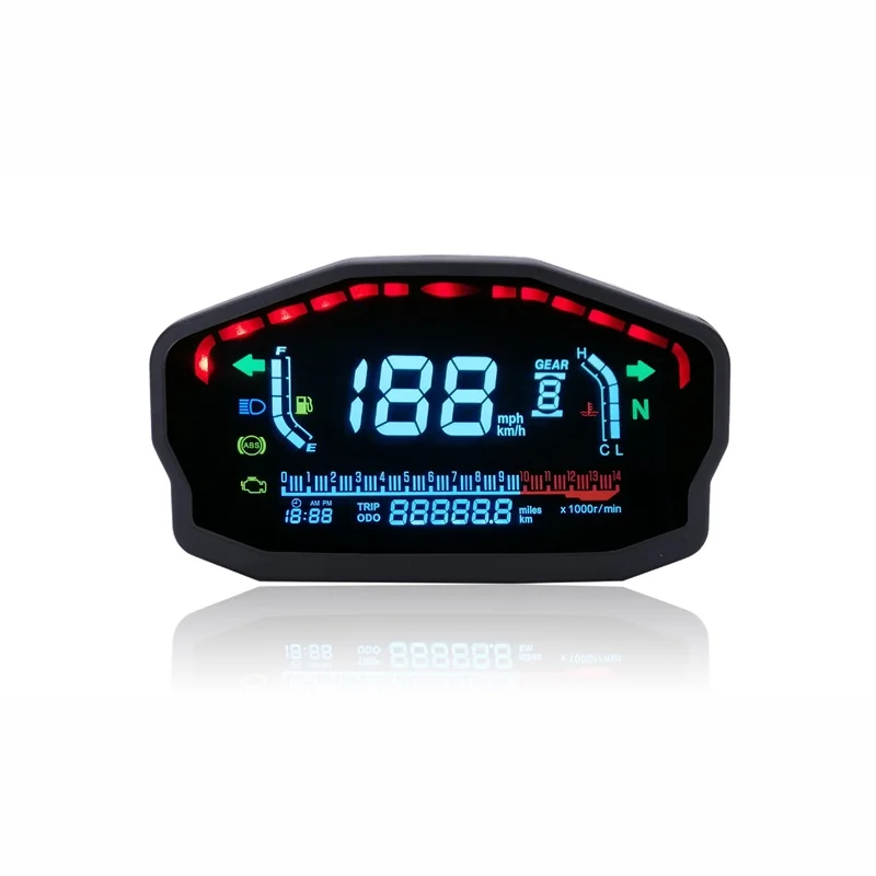 

For 1,2,4 Cylinders Motorcycle Universal LED LCD Speedometer Digital Backlight Odometer For BMW Honda Ducati Kawasaki Yamaha