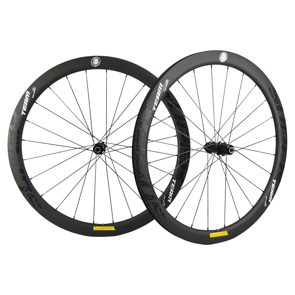 

700C Road Bike Carbon Wheels 45mm Disc Brake Wheelset UCI Approved Carbon Rim With Center Lock Or 6-BOLTS Road Cycling